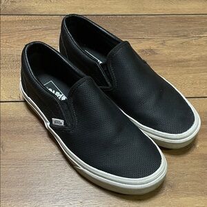Vans Men's Black Perforated Slip-On Loafers